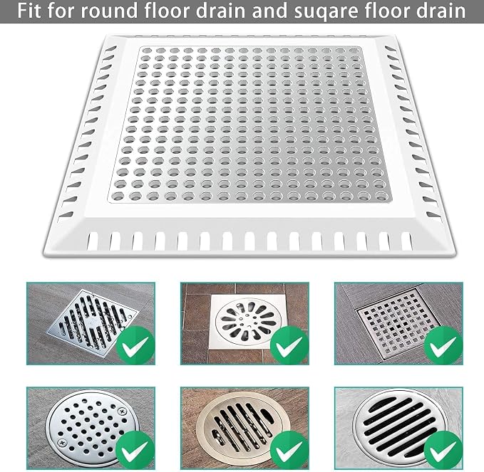 Shower Drain Hair Catcher/Drain Strainer, 2 Pack Shower Drain Cover - Image 4
