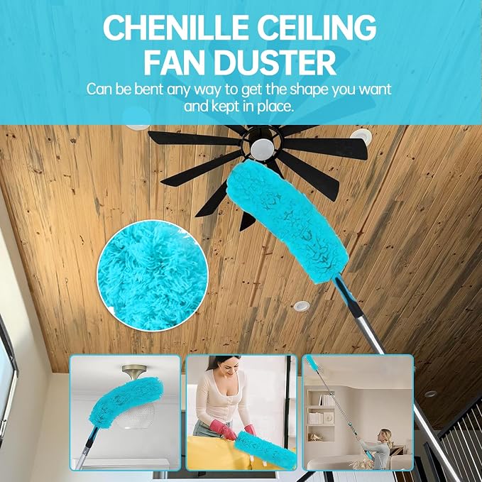 High Ceiling Duster Kits with 3-8ft Heavy Duty Extension Pole - Image 4