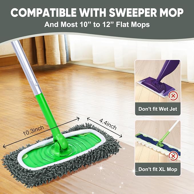 6-Pack Reusable Microfiber Mop Pads Compatible - Image 4