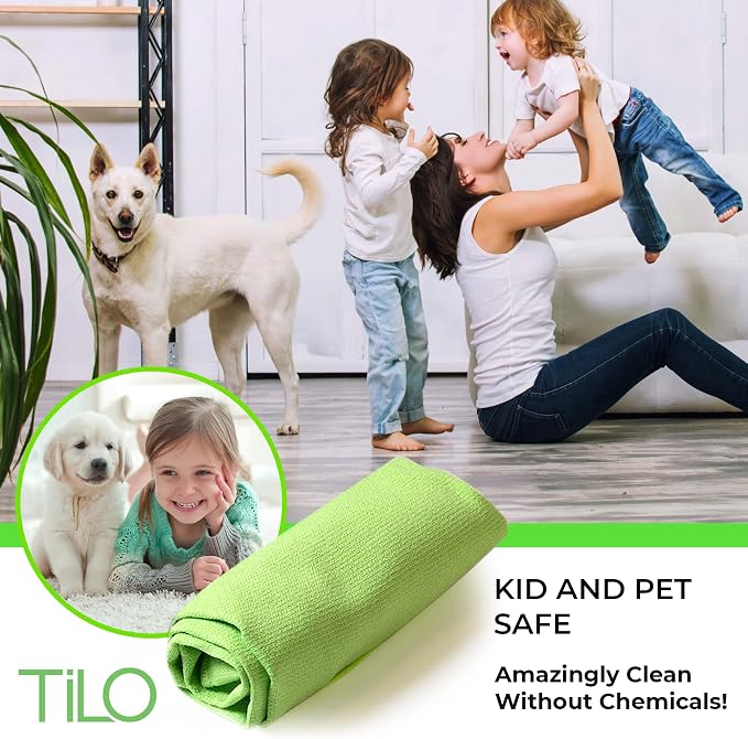 TILO Microfiber Cleaning Cloth – 19x13 Inch Ultra-Absorbent, Reusable Soft - Image 2