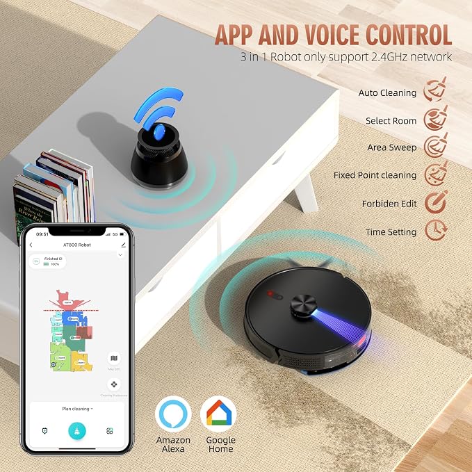 3-in-1 Robot Vacuum and Mop Combo - Image 3