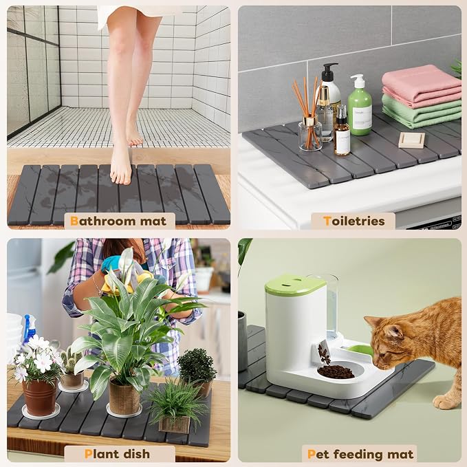 Dayacoco Stone Drying Mat for Kitchen Counter, Large Quick Dry Stone Mat - Image 6