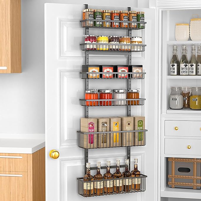 Moforoco 6-Tier Over The Door Pantry Organizer, Pantry Organization and Storage by MOFOROCO