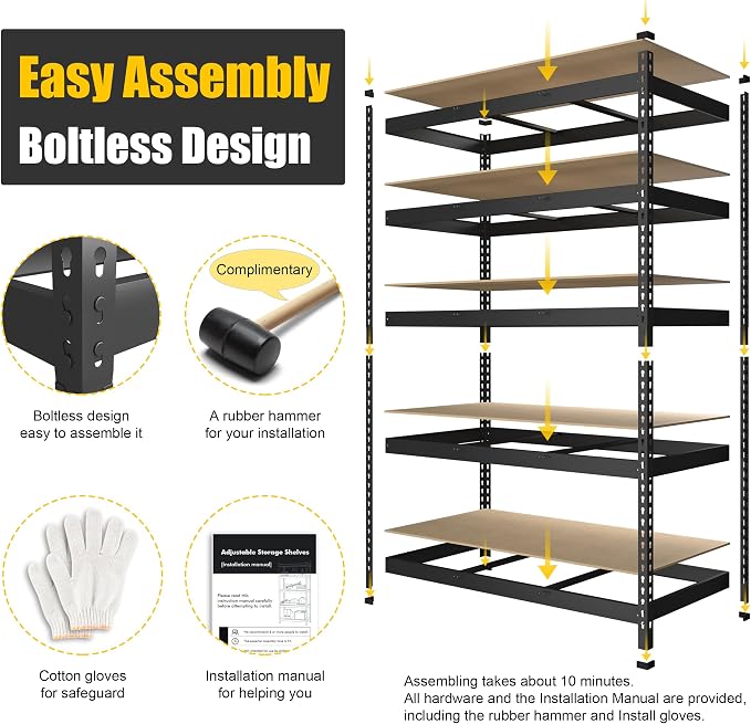 PrimeZone 10 Pack Heavy Duty Storage Shelves - Image 5