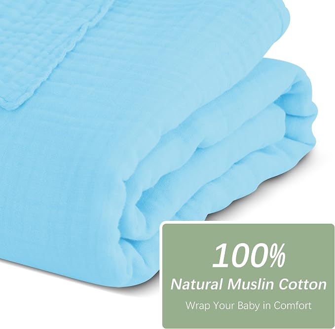 SWEET DOLPHIN Muslin Baby Bath Towels Blanket - Image 4