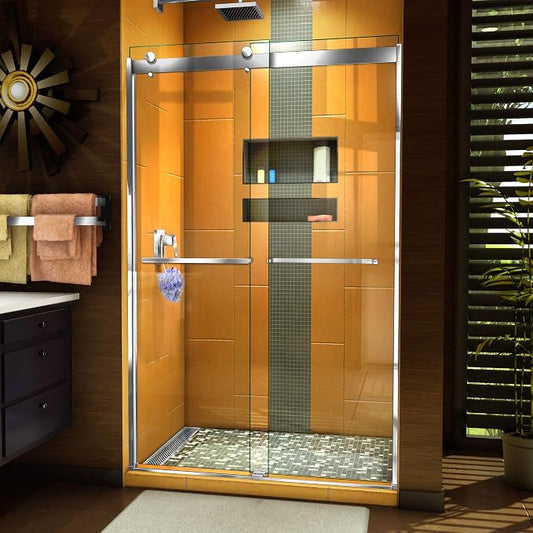 DreamLine Sapphire 44-48 in. W x 76 in. H Semi-Frameless Bypass Shower Door in by DreamLine