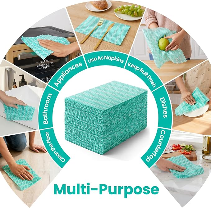 Reusable Cleaning Towels Reusable Cloths Dish Cloths, Disposabel Dry Kitchen - Image 4