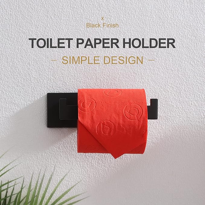 KOKOSIRI Black Toilet Paper Holders Bathroom Toilet Paper Roll Holder SUS304 - Image 3