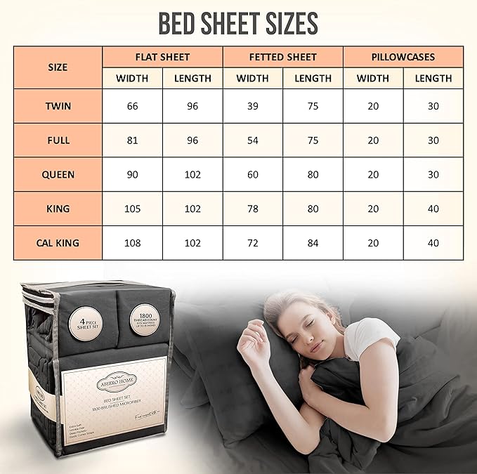 California King Sheet Sets - Luxury Hotel Bed Sheets - Soft Cooling Sheets with Elastic Corner Straps - Deep Pockets Microfiber - Bedding Sheet & Pillowcases - 4 PC (Cal King Size, Gray)