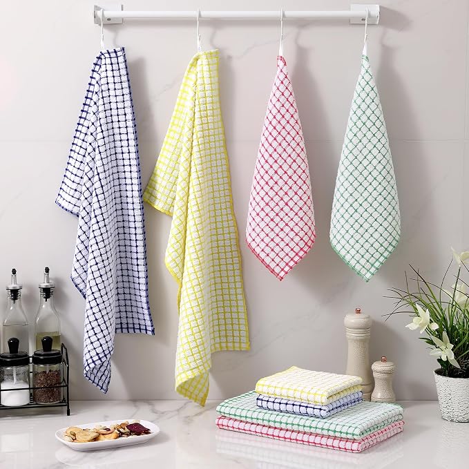 Homaxy Kitchen Towels and Dishcloths Set, 16 x 25 and 12 x 12 Inches, Super - Image 7