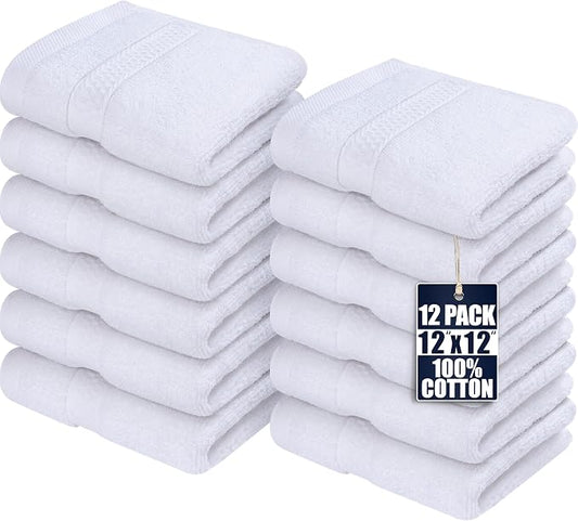 Utopia Towels 12 Pack Premium Wash Cloths Set, 12 by 12 Inches, 100% Cotton by UTOPIATOWELS