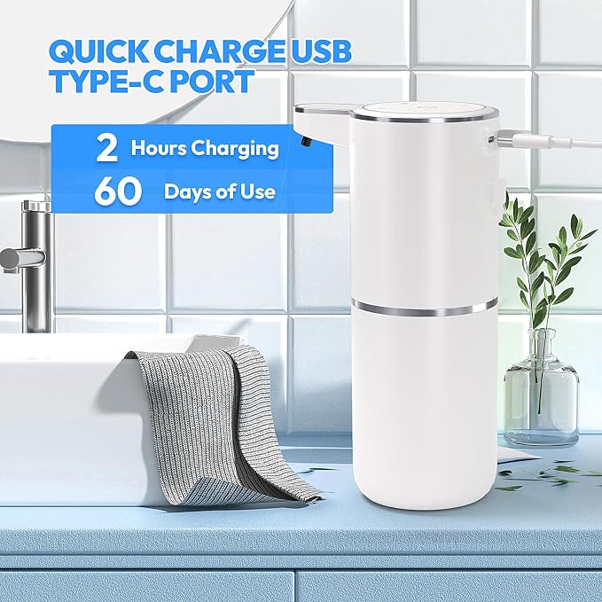 2 Pack Automatic Soap Dispenser Touchless, Liquid Hand Soap Dispenser 12.8oz - Image 4