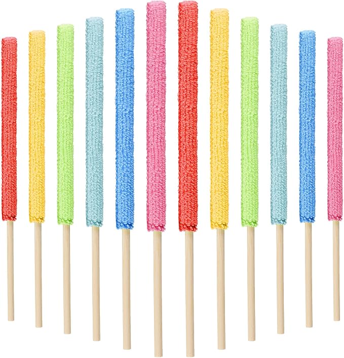 Honeydak 12 Pieces Microfiber Detail Duster Sticks Mini Duster Crevice Cleaning by Honeydak