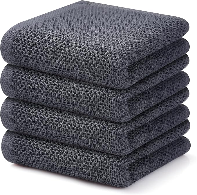 Kitinjoy 100% Cotton Waffle Weave Kitchen Towels, Kitchen Hand Towels, 13 in x by Kitinjoy