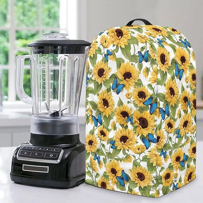 Blender Covers Kitchen Appliance Dust Cover Sunflower Butterfly Blender Protector Food Processor Protection Washable Coffee Maker for Kitchen Counter