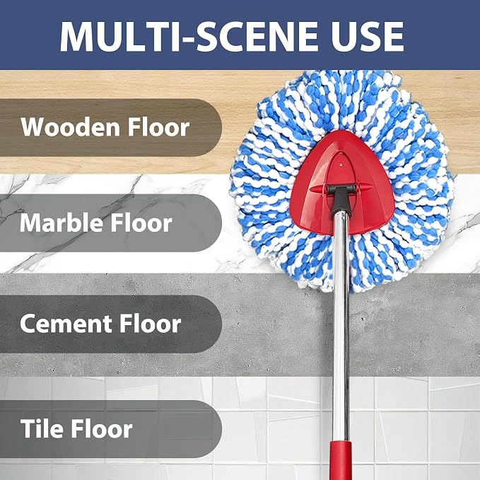 Spin Mop Replacement Set for O-Ceda 2-Tank System, Includes 2 Mop Head - Image 6
