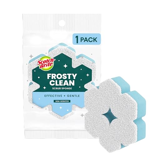Scotch-Brite Snowflake Non Scratch Scrub Sponge, 1 Pack by Scotch-Brite