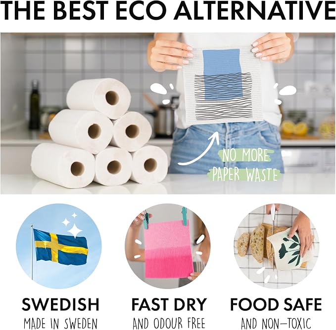 SUPERSCANDI 5 Pack Swedish Dishcloths - Image 7