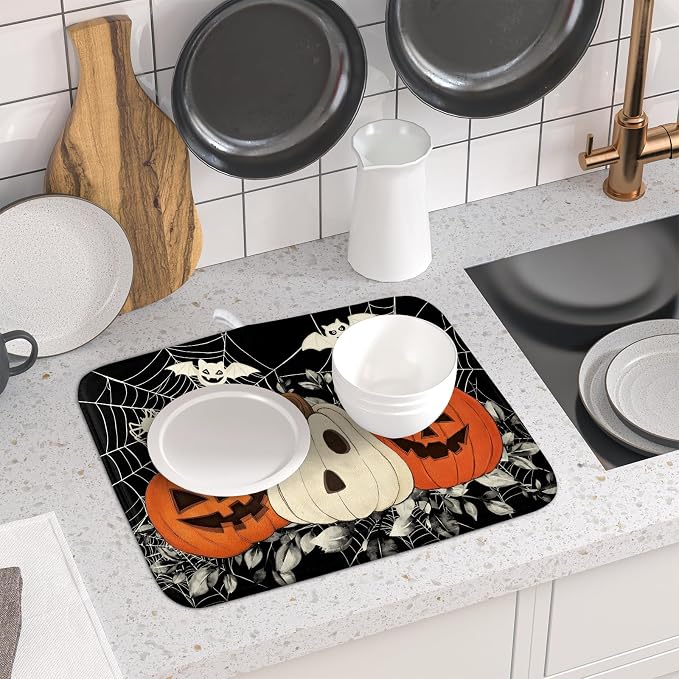 Halloween Pumpkin Dish Drying Mat - Image 6