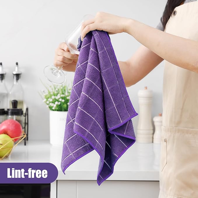 Homaxy Microfiber Kitchen Towels and Dishcloths Set, 20 Pack Soft and Absorbent - Image 4