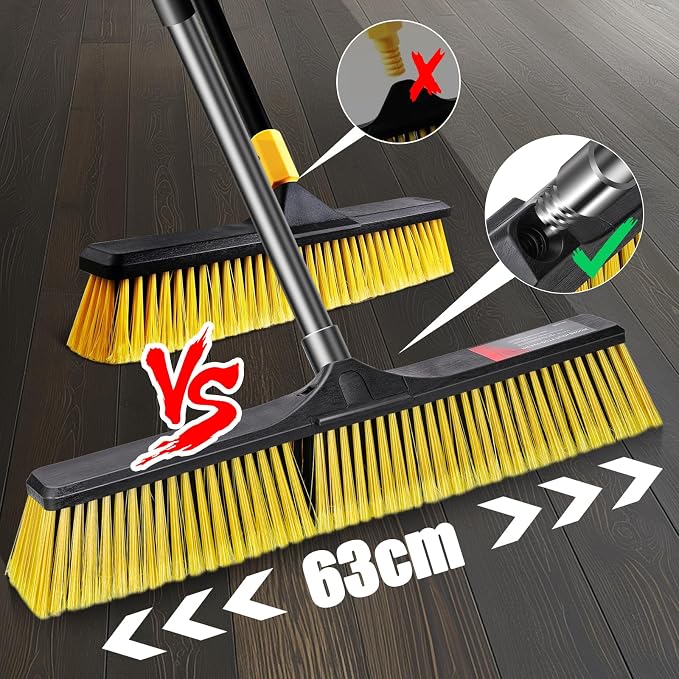 24" Push Broom, Masthome Industrial Broom - Image 4