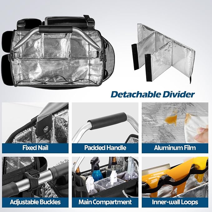Wearable Detailing Caddy, Quick Load Collapsible Car Care Bag - Image 2