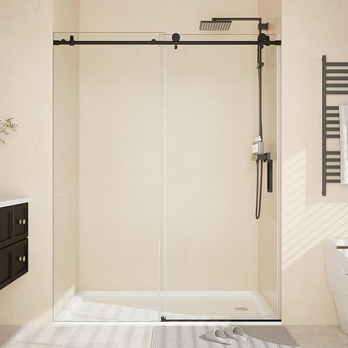 56-60" W x 76" H Frameless Sliding Shower Door - Image 2