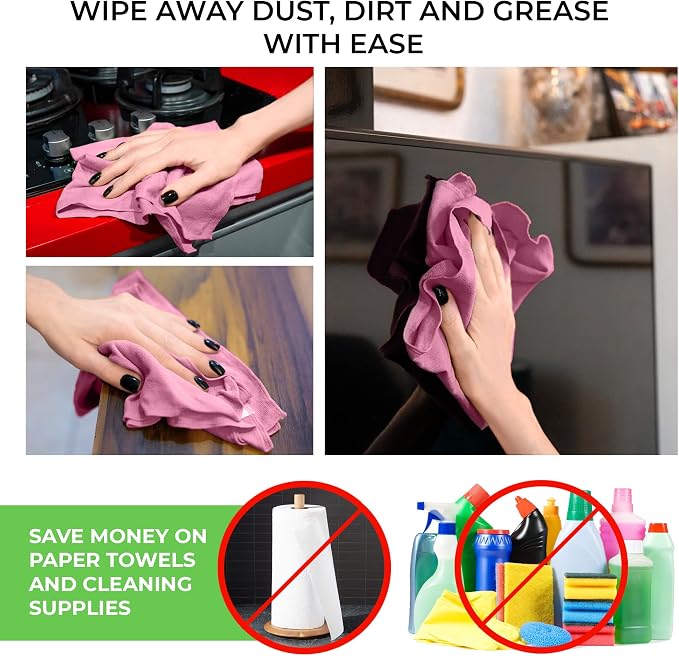 TILO Microfiber Cleaning Cloth – 19x13 Inch Ultra-Absorbent, Streak-Free - Image 3