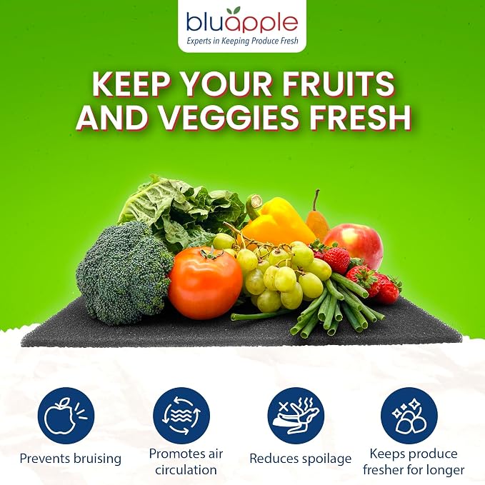 Bluapple FreshMats, Refrigerator Bin Liner, Fridge Drawer Mats, Crisper Life - Image 2
