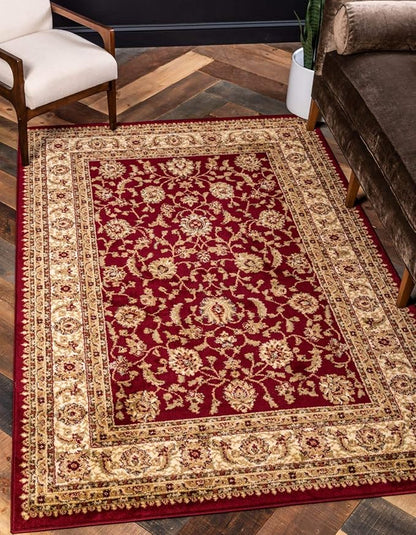 Unique Loom Voyage Collection Area Rug - St. Louis (6' 1" x 9' Rectangle Red/Gold)