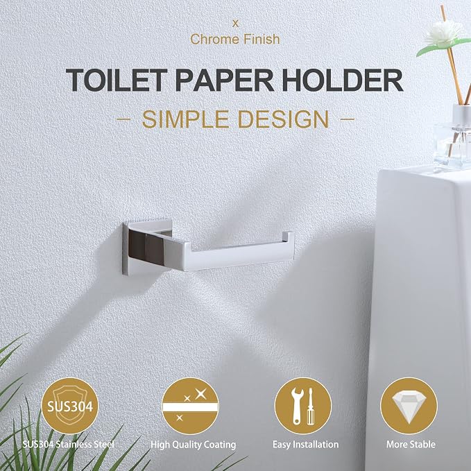 KOKOSIRI Toilet Paper Holder Chrome Toilet Roll Holder - Image 8