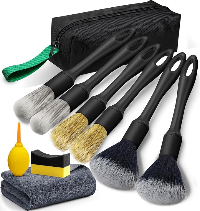 10PCS Car Detailing Brush Kit, All-in-One Interior Exterior Auto Detailing by FINDTHEINNERPEACEYOUWISH