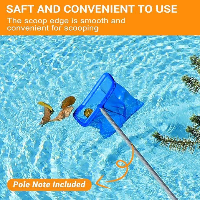 Pool Skimmer - Pool Skimmer Net without Pole, Swimming Pool Leaf Skimmer Net - Image 6