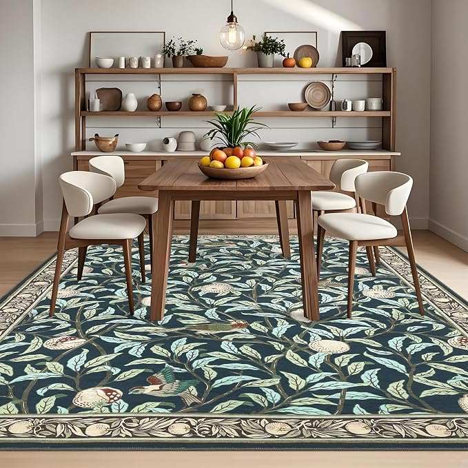 GarveeHome 8x10 Area Rugs for Living Room, Boho Leaf Rugs for Bedroom - Image 3