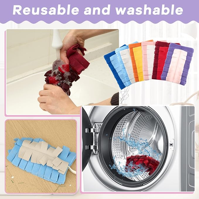 Zubebe 12 Pcs Duster Refill Reusable Fleece Duster Refills Feather Flat Dusters - Image 5