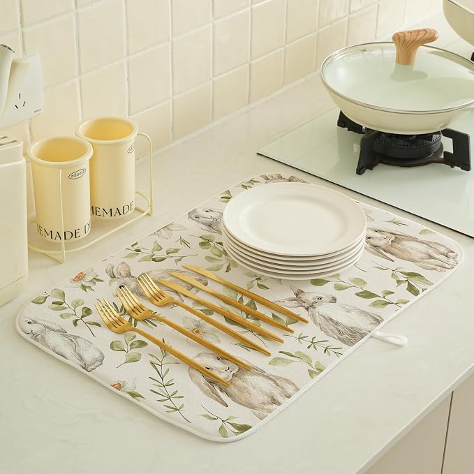 Spring Dish Drying Mat 18x24 Inches - Image 3