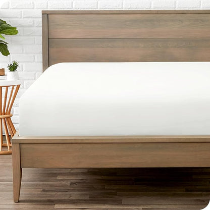 Bare Home Fitted Bottom Sheet California King Size - Premium 1800 Microfiber - Ultra-Soft Hotel Luxury - Deep Pocket - Durable and Long Lasting (Cal King, Cream)