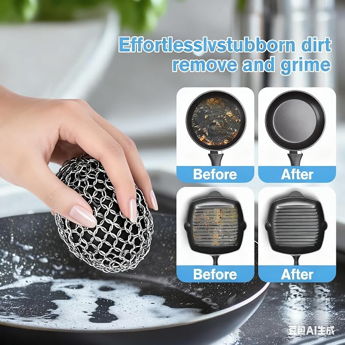 Cast Iron Scrubber & Scraper Set - Image 3