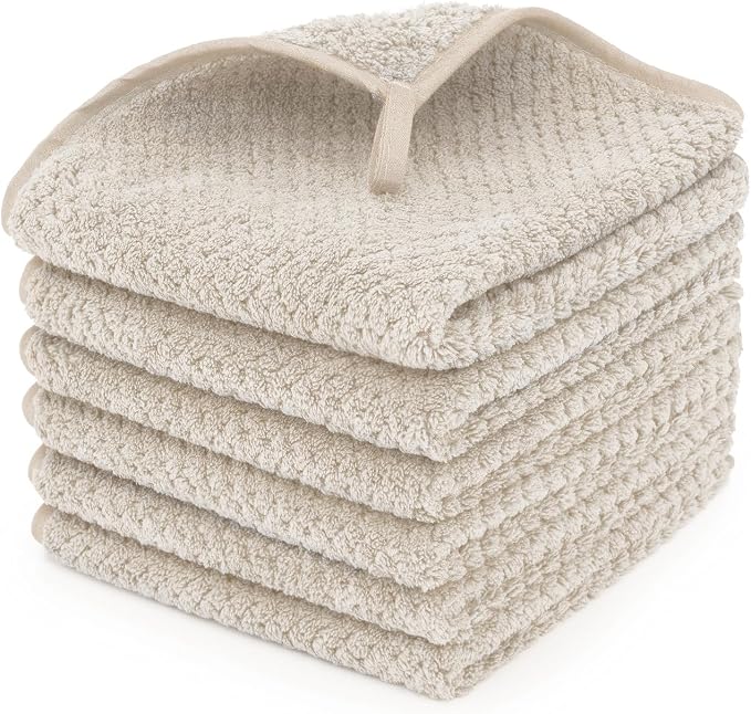 6 Piece Washcloth Set Set, 100% Microfiber by BESTCHOICEFORYOU%EF%BC%81