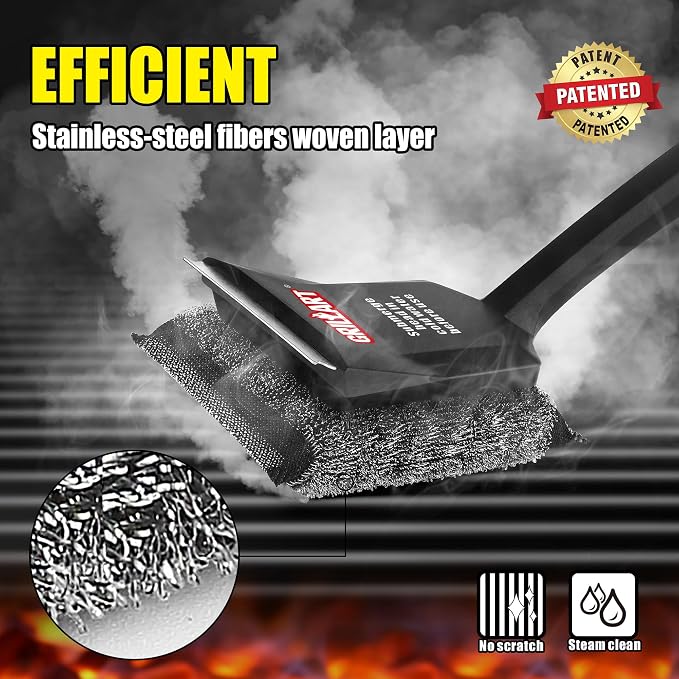 GRILLART SteamWizards Grill Brush Bristle Free, Safe BBQ Grill Brush - Image 3