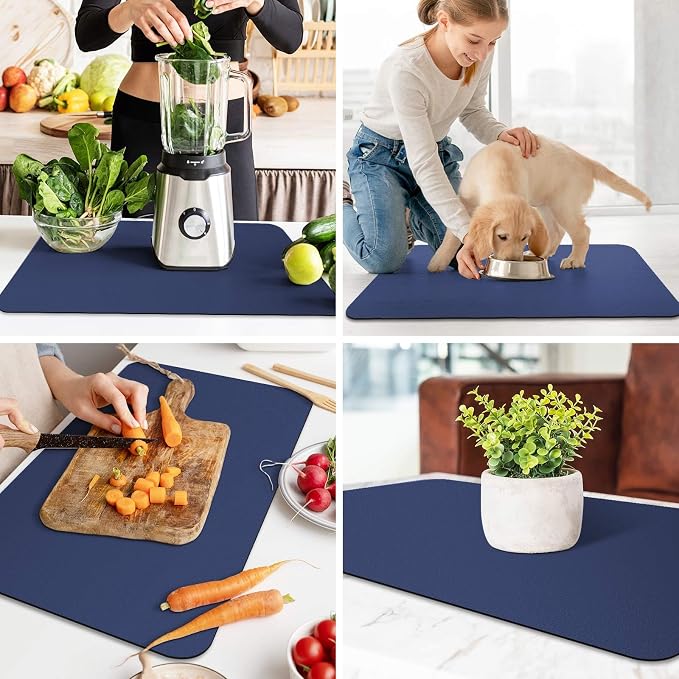 WISELIFE Dish Drying Mat Super Absorbent Drying Mat Large Dish Drying Mats - Image 6
