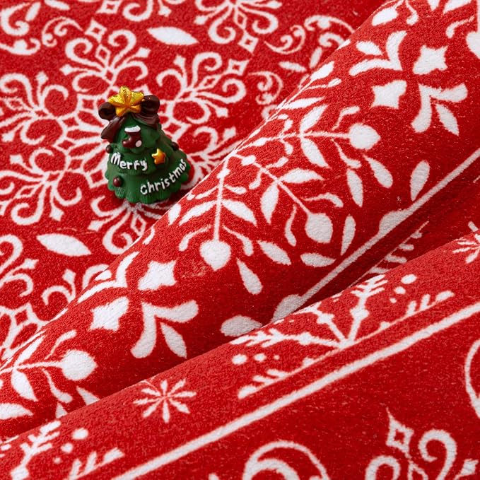 5x7 Area Rug Red Christmas Living Room Carpet Xmas Holiday Decor Bedroom Carpet - Image 7