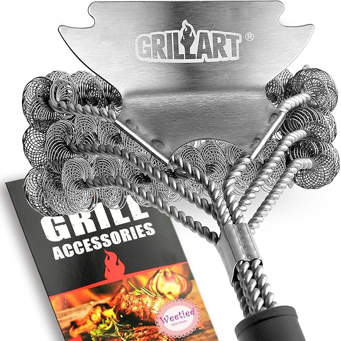 Grill Brush and Scraper Bristle Free – Safe BBQ Brush by GRILLART