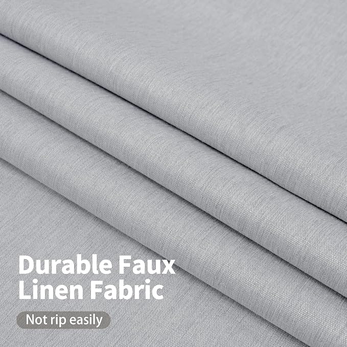 YoungsTex 78 Inches Long Linen 100% Blackout Curtains - Image 5