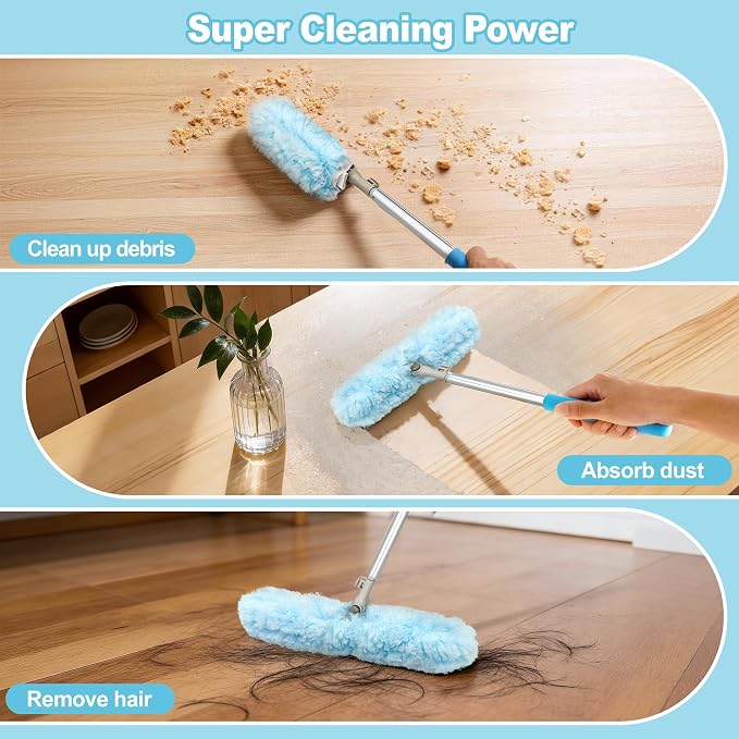 JEHONN Duster with 6 ft Extension Pole, 10 Refills Compatible with Swiffer - Image 4
