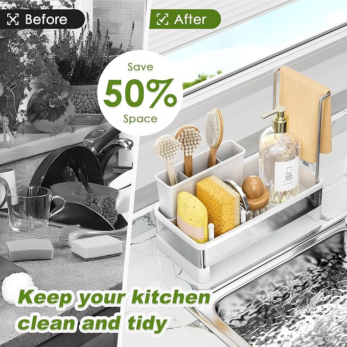 Stainless Steel Sink Caddy, Sponge Holder - Image 8