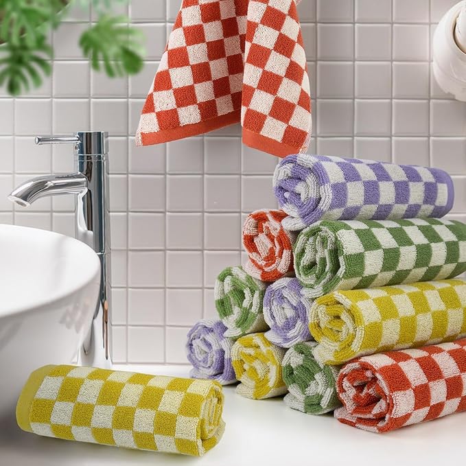 Jacquotha Washcloths 12 Pack Checkered - Image 7