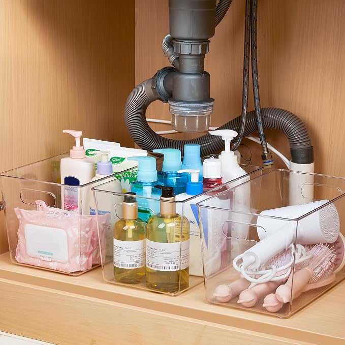 YIHONG 10 Pack Clear Pantry Organizer Bins, Plastic Containers - Image 7