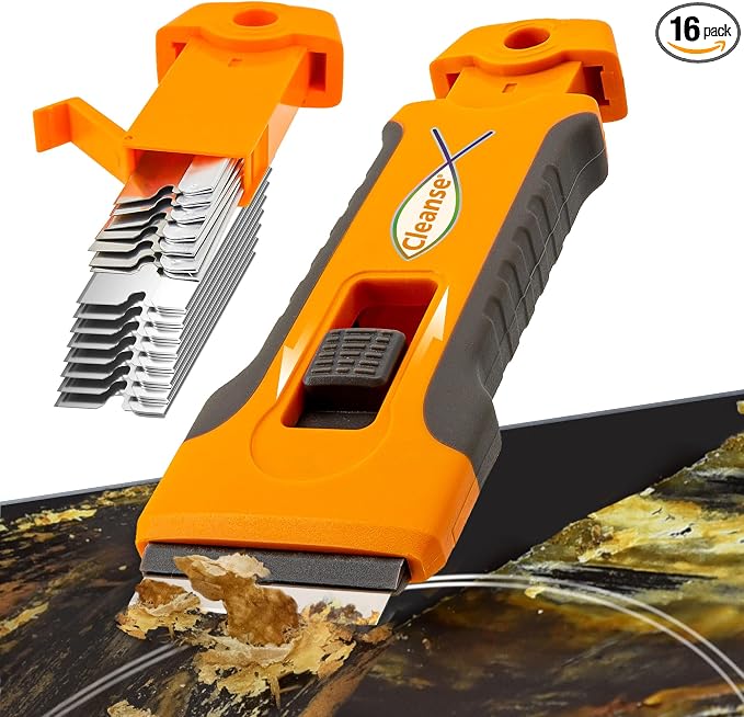 Razor Blade Scraper Tool with 15pcs Extra Blades, Cleaning Razor Scraper by Cleanse