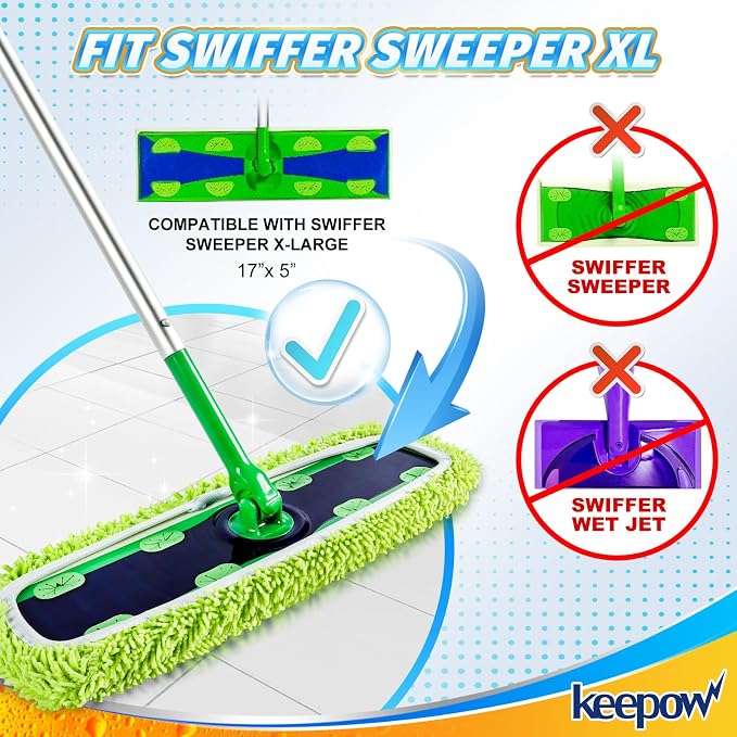 KEEPOW Reusable XL Mop Pads Compatible - Image 2